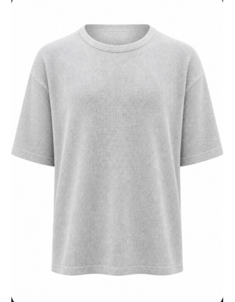 Μπλούζα με ιδιαίτερη πλέξη λαιμοκοψη cotton 100% πάγου